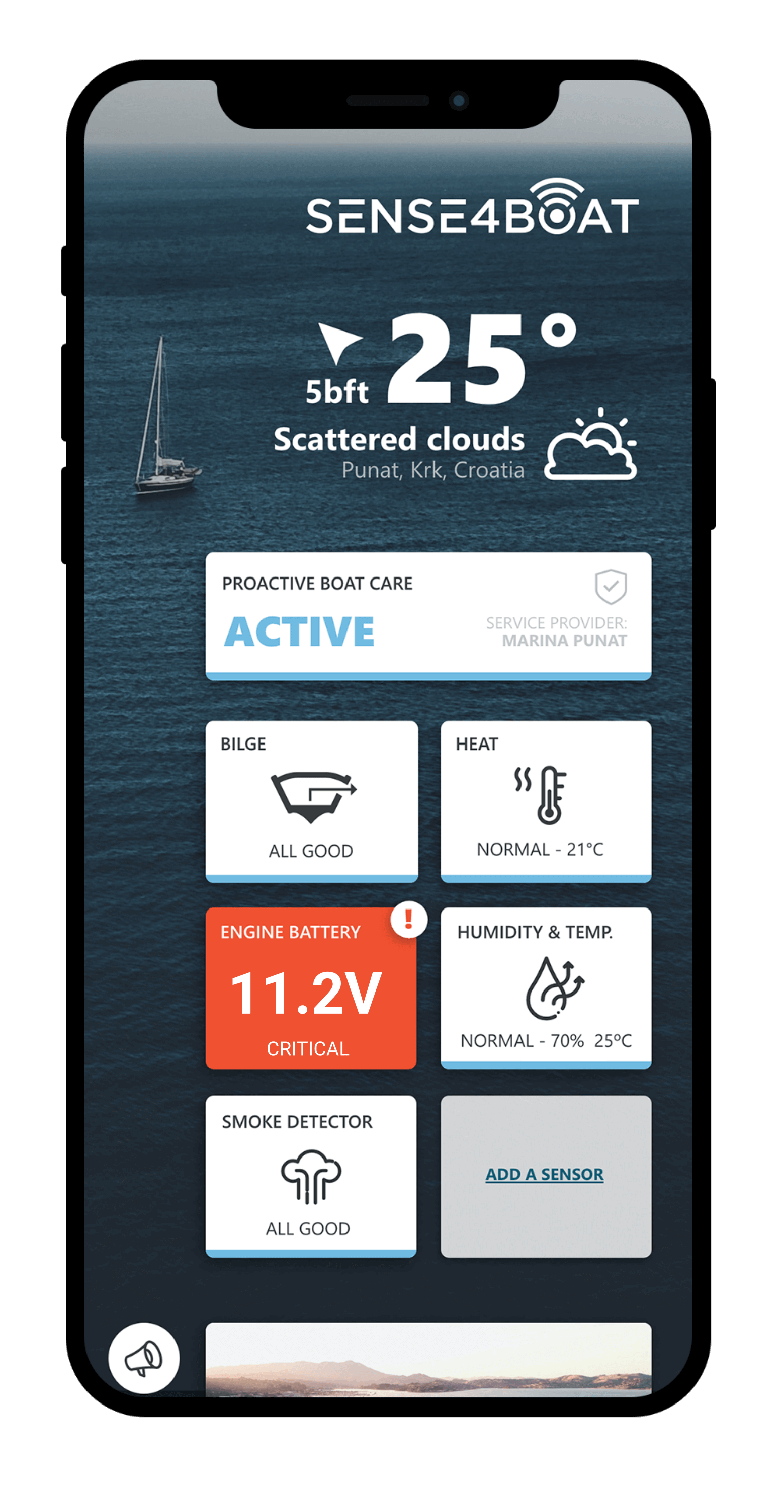 sense4boat dashboard app